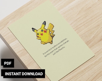 Tarjeta de cumpleaños de Pikachu / Tema de Pokémon, saludo divertido (descarga digital)