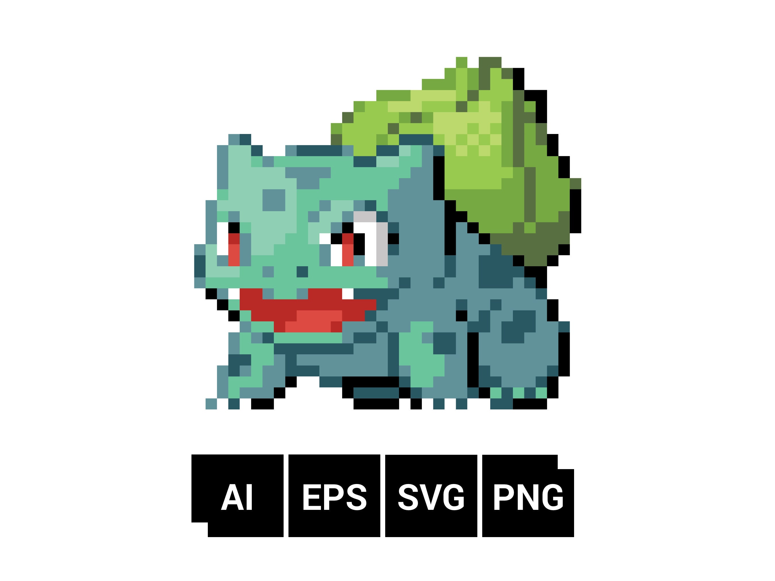 nvqenn on X: #pixelart #pokemon #tbt Bulbasaur in pixel art form