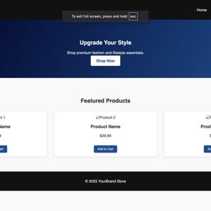 Plantilla HTML premium para comercio electrónico / Diseño de tienda online adaptable y compatible con dispositivos móviles