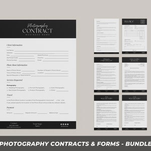 Photography Contract Templates: Editable Forms (Canva)