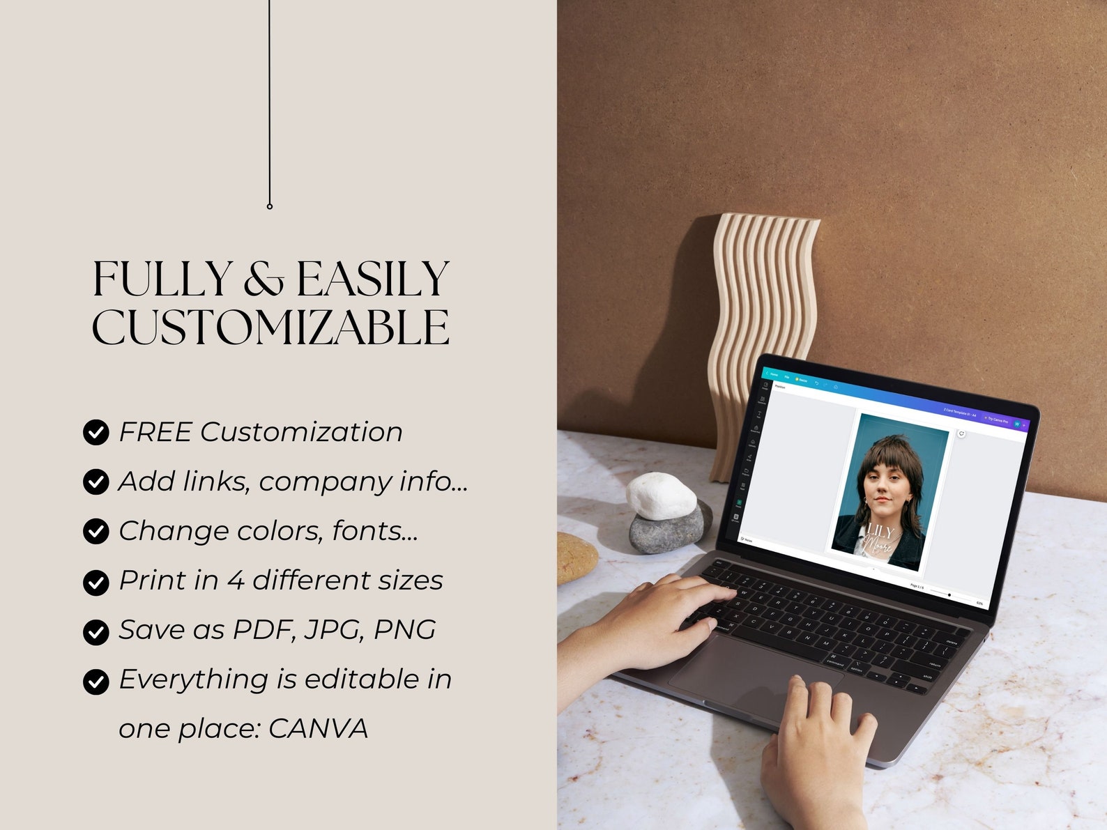 Model Z Card Template Model Comp Card Template Editable Canva Fashion