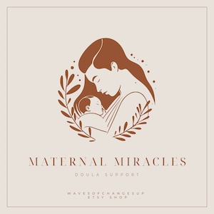 Premade Doula Logo and Maternity Logo | Customizable Midwife Logo for Birth Workers and Pregnancy support businesses