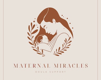 Premade Doula Logo and Maternity Logo | Customizable Midwife Logo for Birth Workers and Pregnancy support businesses