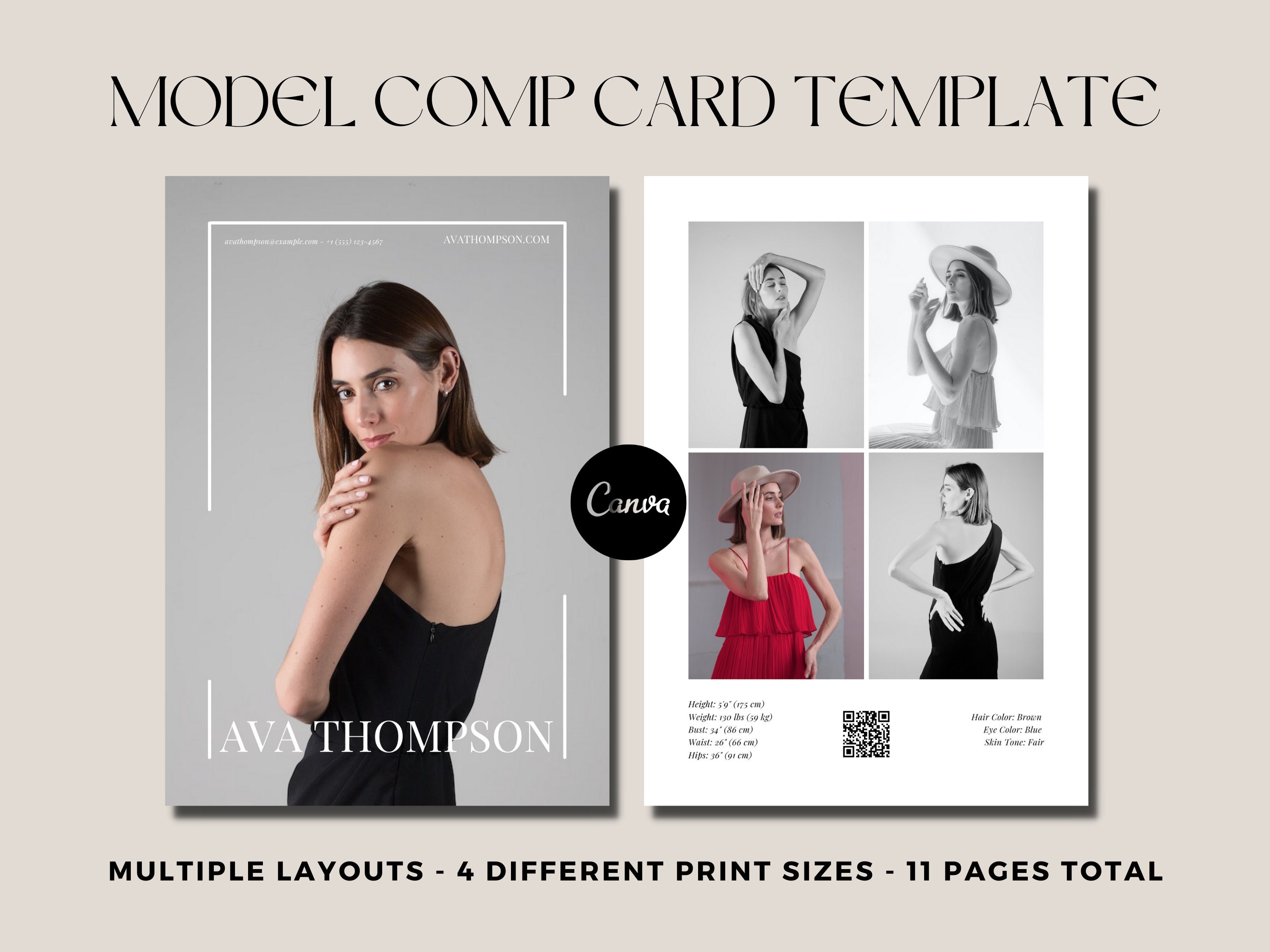 Z Card Template Model Comp Card Template Editable Photocard and Z Card Template Model Comp Card Template Editable Photocard and