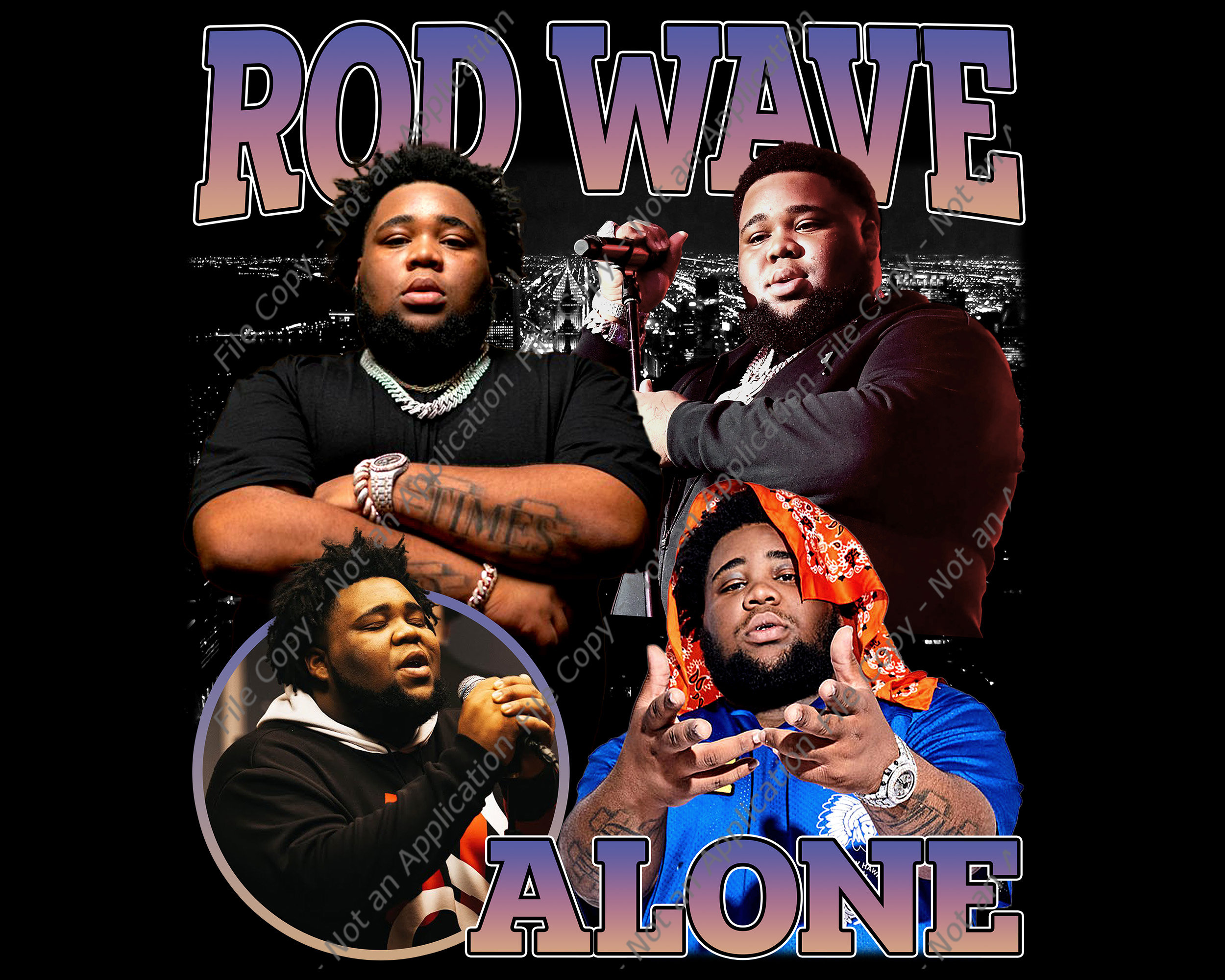 Rod Wave Png Tshirt Design Bootleg Tees Design Ready to Etsy