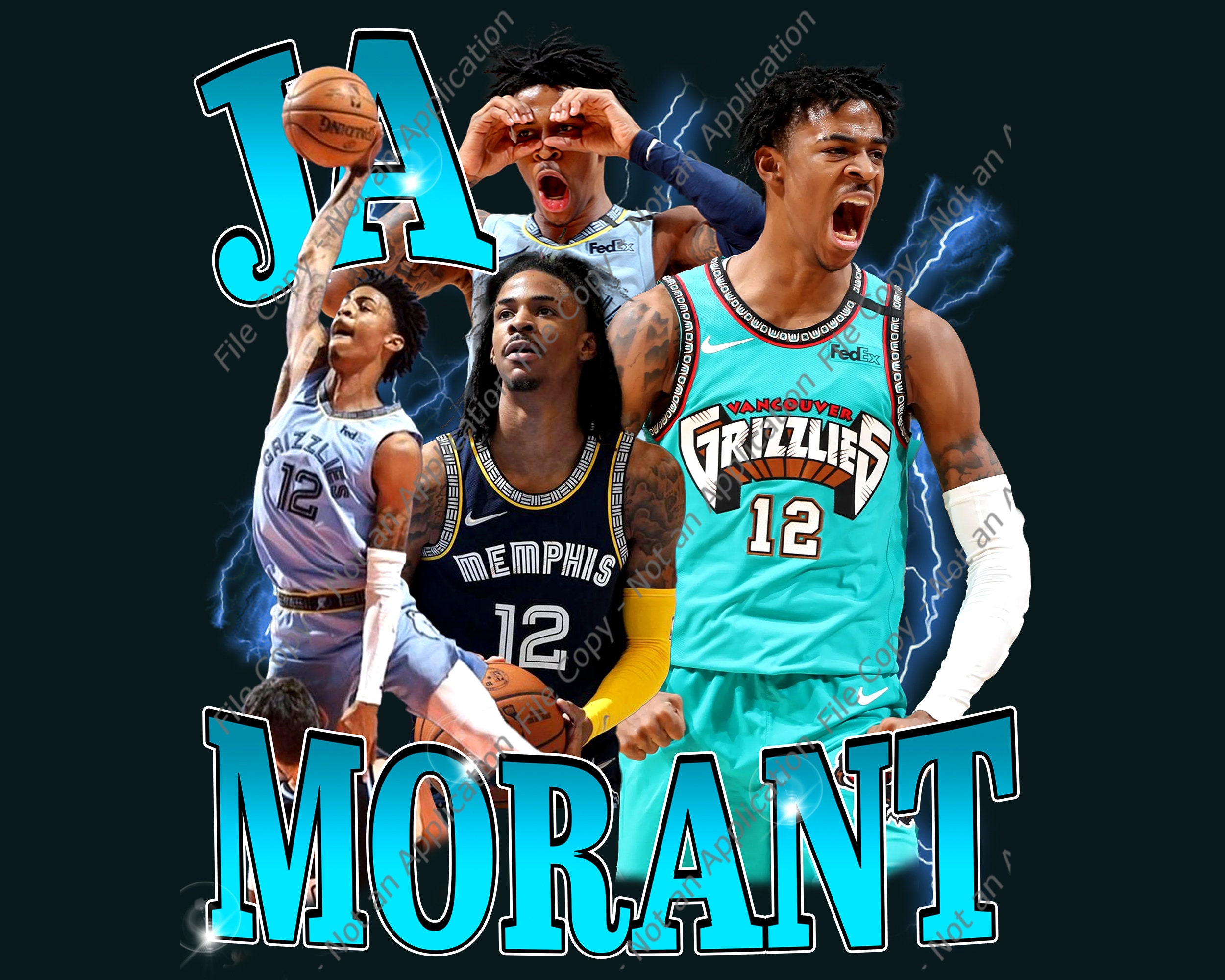 Memphis Ja Morant NBA Basketball SVG, Memphis Grizzlies Basketball SVG PNG EPS DXF PDF, Cricut File