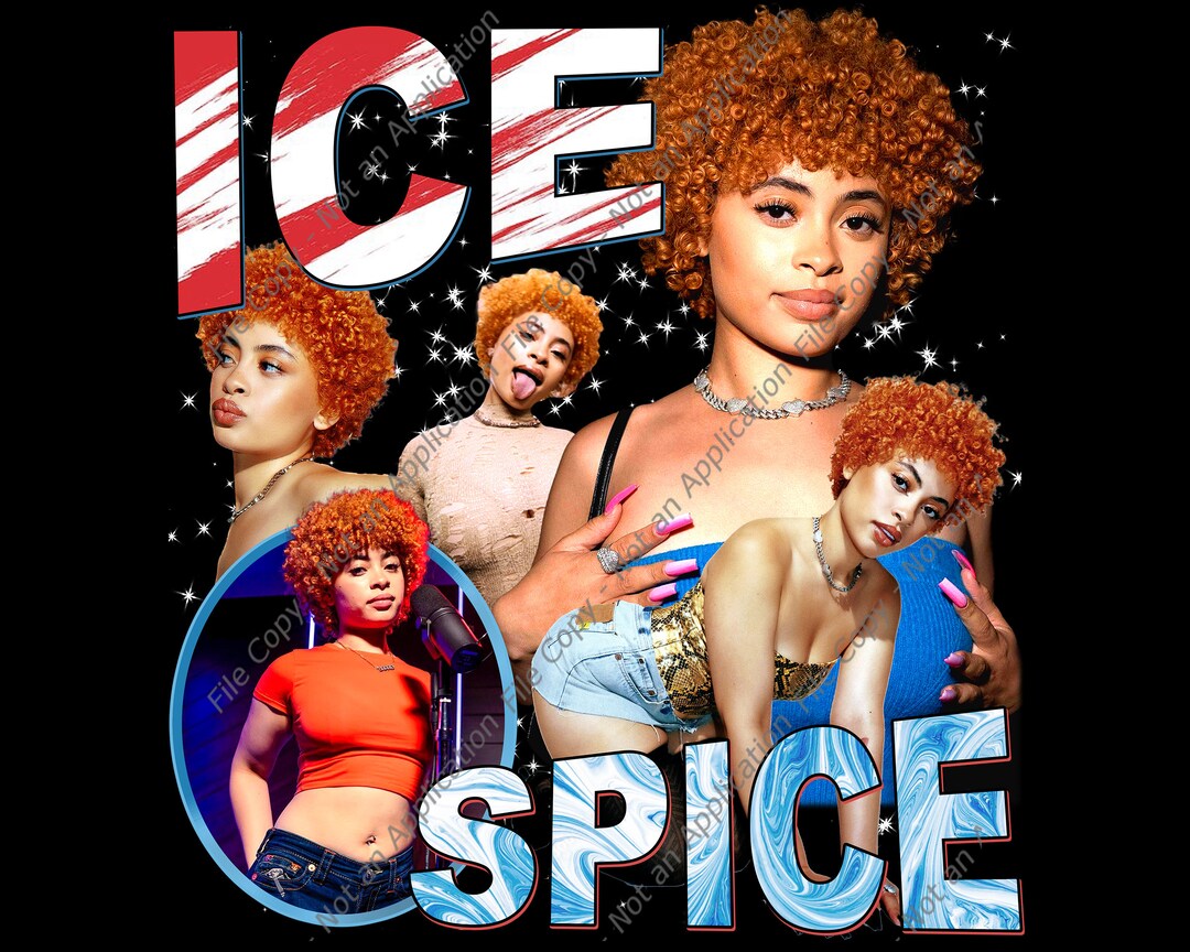 Ice Spice Png , Ready to Print, Printable Design, Hiphop Artist, 90s ...