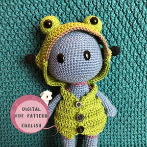 Crochet pattern Thilos frog costume, amigurumi accessories, Digital Download, PDF English