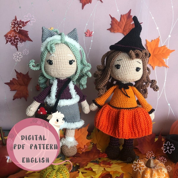 Crochet Pattern Trick and Treat Bundle, Téléchargement numérique, PDF Anglais