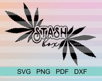 Stash Box SVG PNG PDF DxF vector Digital Download Cricut, Glowforge, Xtool template, Htv Vinyl, craft, Clipart, Wood Burning, Engraving