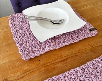 Platzsets, Untersetzer, Tischsets, Makramee,crochet placemat,handmade gift,crochet home decor,Tischdeko,homedecor