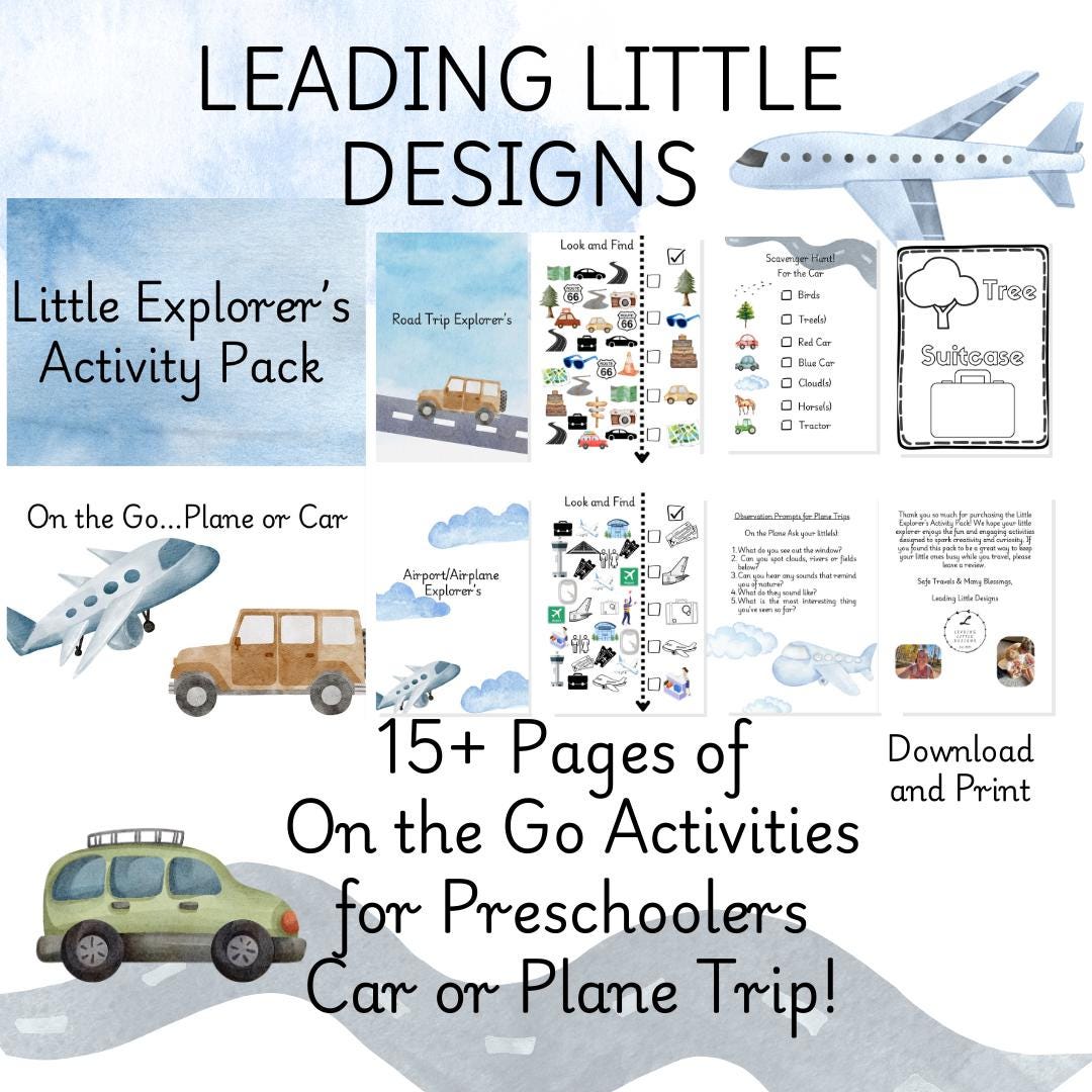 Screen Free Travel/ Activity Pack for Little Learners - Etsy