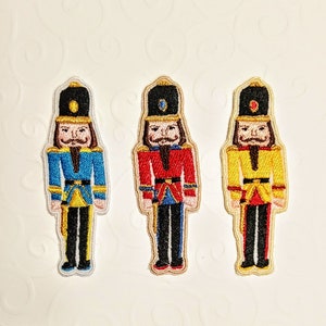 Nutcracker, little soldiers, embroidered iron-on patches, neat and detailed embroidery