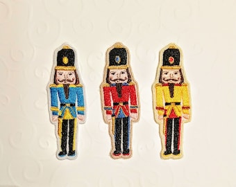 Nutcracker, little soldiers, embroidered iron-on patches, neat and detailed embroidery