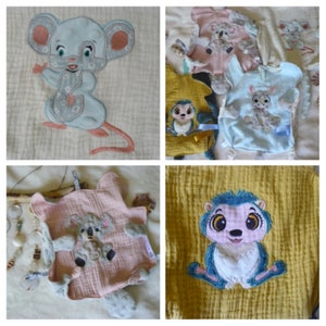 Personalized comforter, suitable for baby, embroidery first name or word of your choice