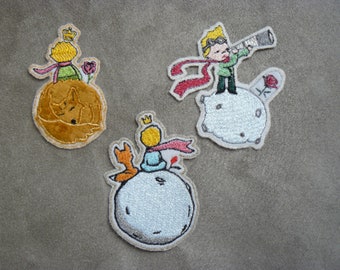 Top embroidery iron-on patches - the little Prince - 3 different