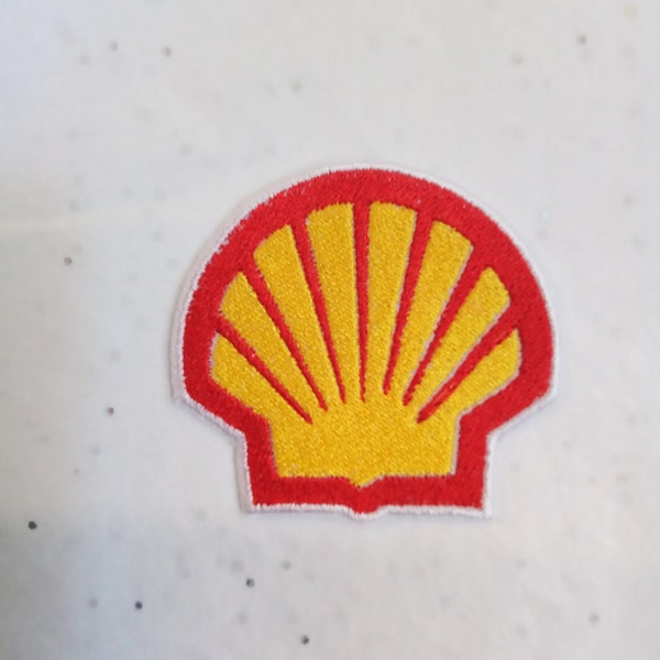 Patch thermocollant brodé, coquillage, Shell, voiture, course..