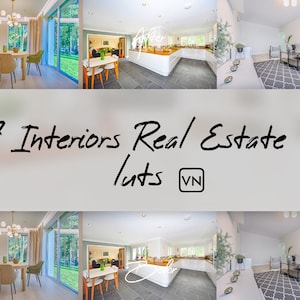 7 Real Estate INTERIOR LUTs For Video Color Grading|VN Pro Filters For Social Media|Luts For FinalPro Cut| DaVinci Resolve Lightroom Presets