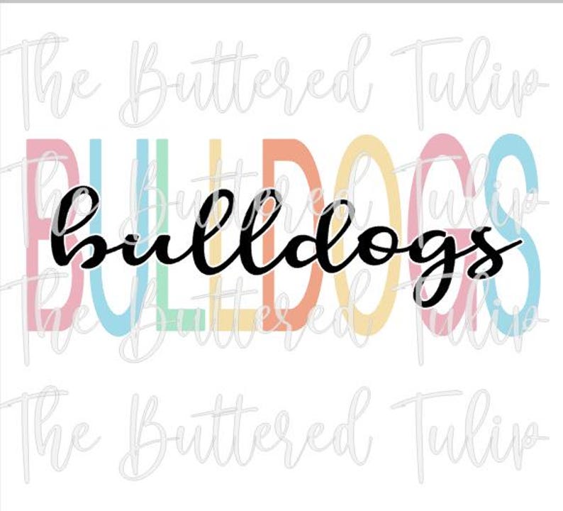 Bulldogs Colorful Pastel PNG Digital Download - Etsy