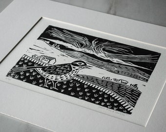 Linocut, Lino prints, Linocut prints, Illustration prints, Bird illustration art print, Nature prints, Linocut bird, Bird lino print