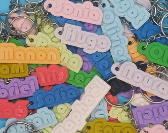 Personnalized Keychain tags Customizable Gifts for Children, Gifts for Her, Gifts for Him, Travellers accessory, School Bag gifts ideas