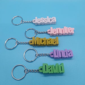 Customizable Keychain name Personalised tag Gifts for Children, Gifts for Her, Gifts for Him, Travellers accessory, School Bag gifts ideas image 5