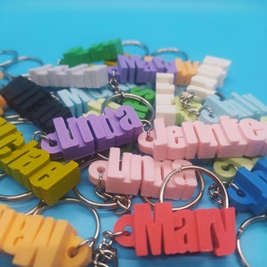 Customizable Keychain name Personalised tag Gifts for Children, Gifts for Her, Gifts for Him, Travellers accessory, School Bag gifts ideas image 6