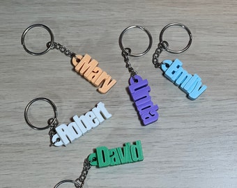 Customizable Keychain name Personalised tag Gifts for Children, Gifts for Her, Gifts for Him, Travellers accessory, School Bag gifts ideas