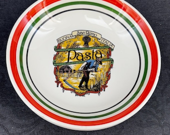 Vintage Italian Pasta Bowl | Buona San Remo Italia Ceramic Dish | Farmhouse Kitchen Decor 8”