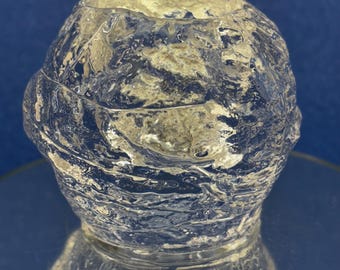 Vintage Kosta Boda Snowball Lantern Candle Holder Crystal Glass Ann Warff Sweden
