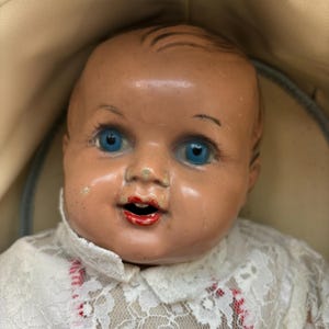 Haunted Doll | Positive Child Spirit Alice| 1930s Life Sized Baby Doll Bassinet