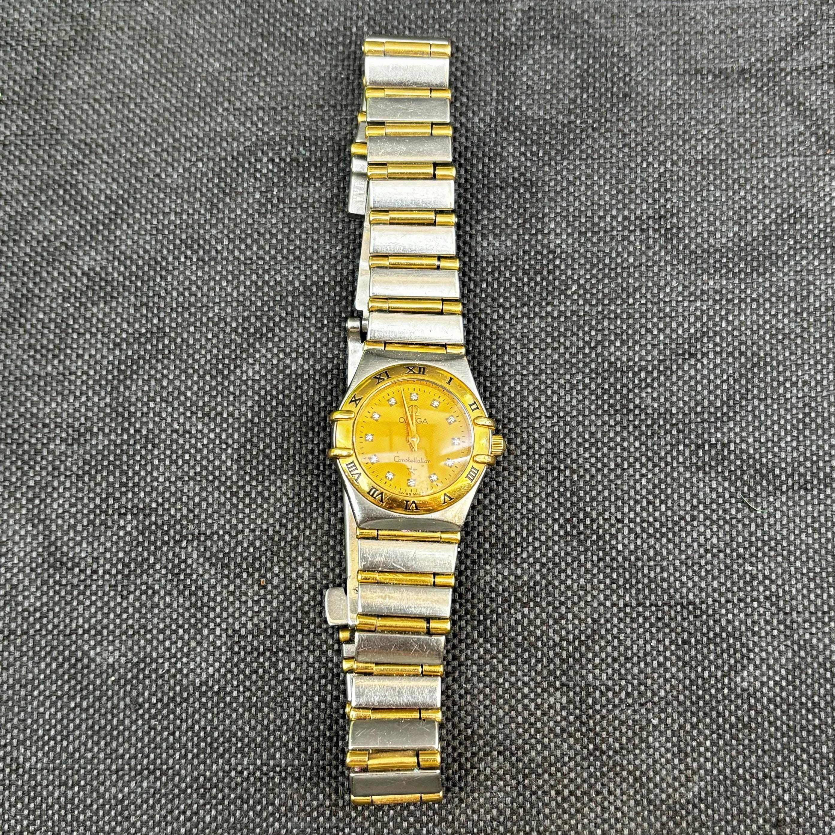 23mm Ladies Omega Constellation Watch 6553/865 - Gold Diamond Dial