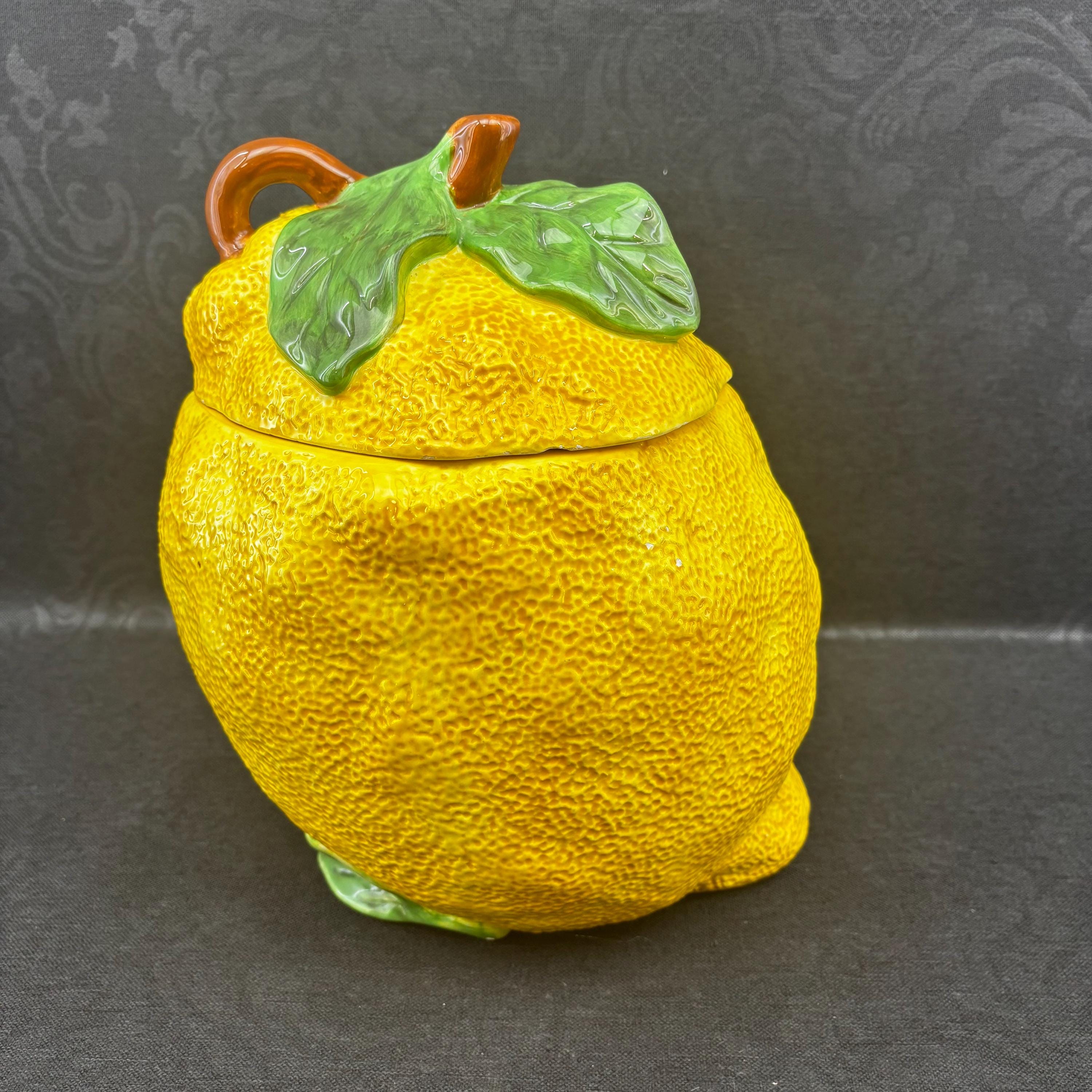 Vintage Lemon Ceramic Cookie Jar | Jay Import Co. | Fruit-shaped