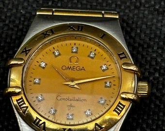 23mm Ladies Omega Constellation Watch 6553/865 - Gold Diamond Dial
