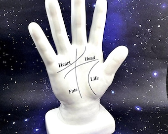 Ceramic Palmistry Palm Reading Lines Magic Mystic Fortune Telling Hand