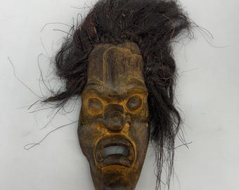 うさぎ工房 多加江セレクト】バリ島 カエル仮面｜Frog Mask｜民芸オブジェ Vintage Balinese Wooden Frog Mask: Folk Art Wall Hanging - Etsy