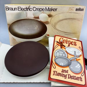 Braun Electric Crepe Maker - Vintage Retro Small Appliance from the 1970&#39;s - In Original Box