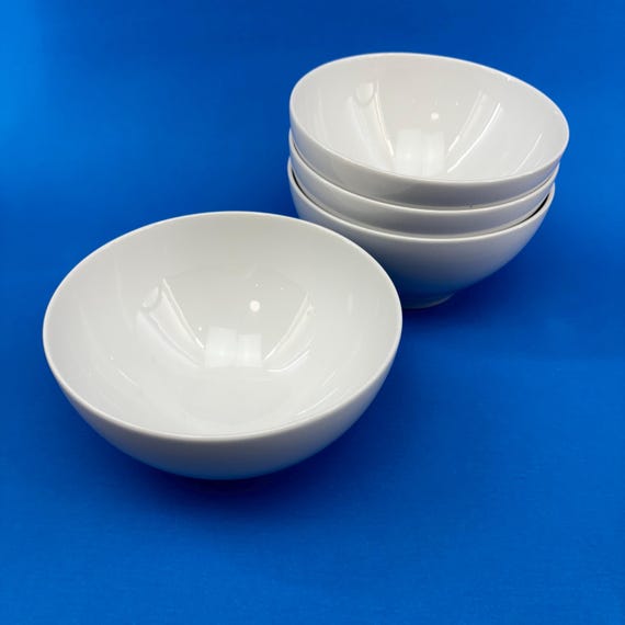 PAIR of Ikea 365 Susan Pryke 6” White Soup or Cereal Bowl