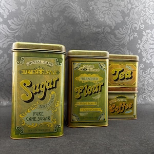 Vintage Cheinco Canister Set: 1970s Golden Harvest Kitchen Tins