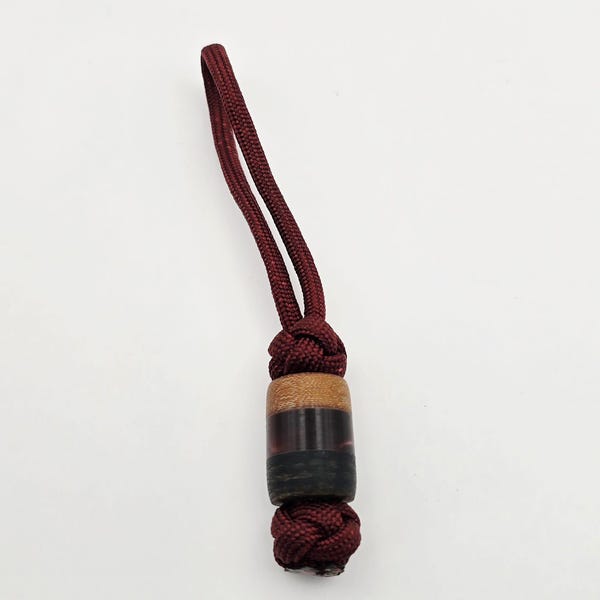 Hybrid Micarta & Resin Lanyard – Handmade Bead on Paracord for EDC or Keyring Use