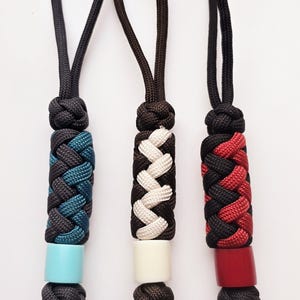 Paracord lanyards with handmade beads