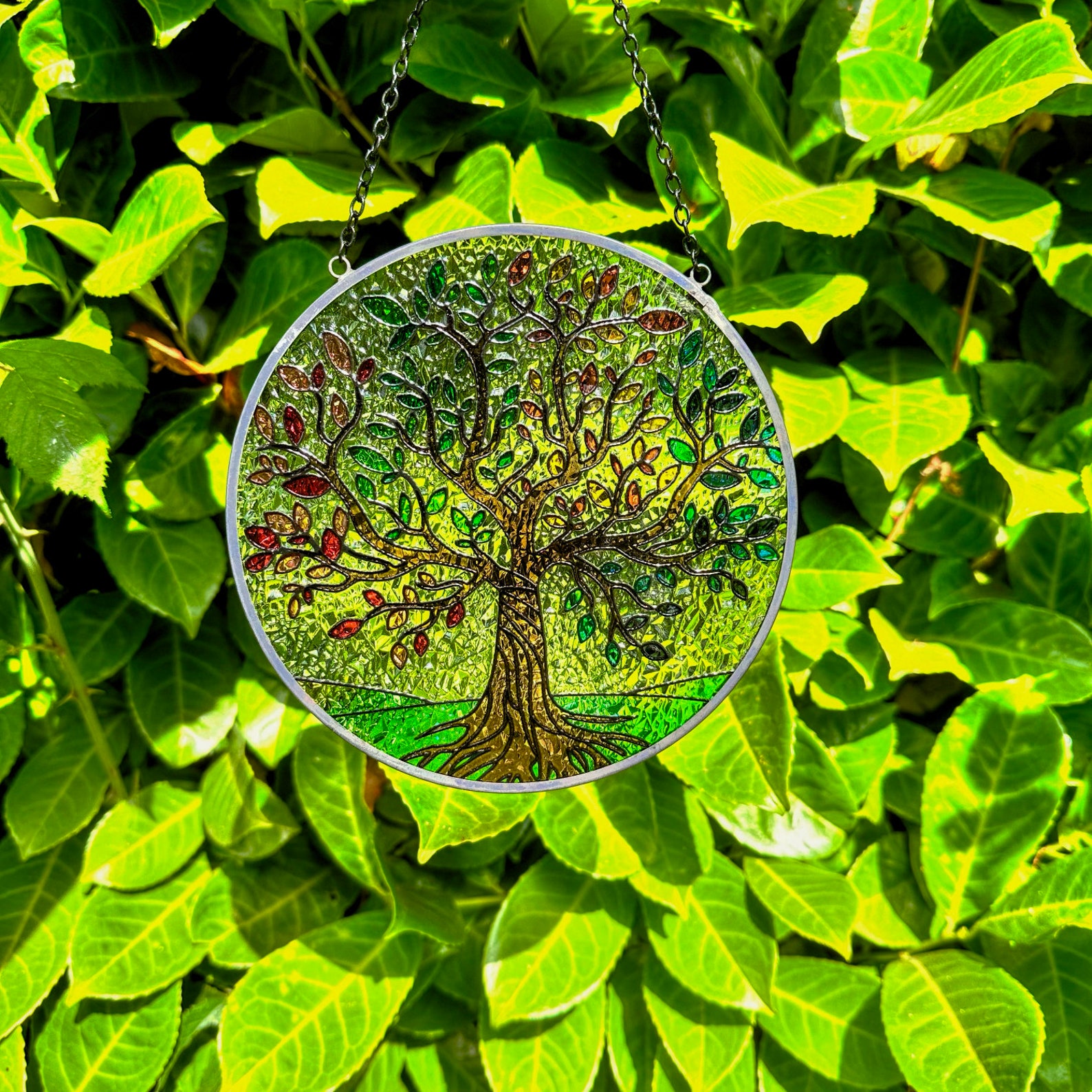 Tree of Life Stained Glass Window Hangings Suncatcher Window Etsy