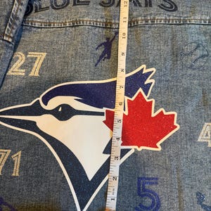 Toronto Blue Jays Glitter Iron-On Logo Decal | 4-Layer DIY Heat Transfer | Jays Gift | Custom Denim Jacket Patch | Baseball Fan Craft