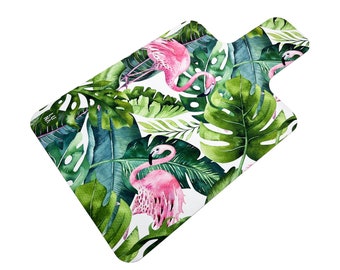 Tropical Flamingo Pilates Reformer Mat: Non-Slip Hygiene Cover