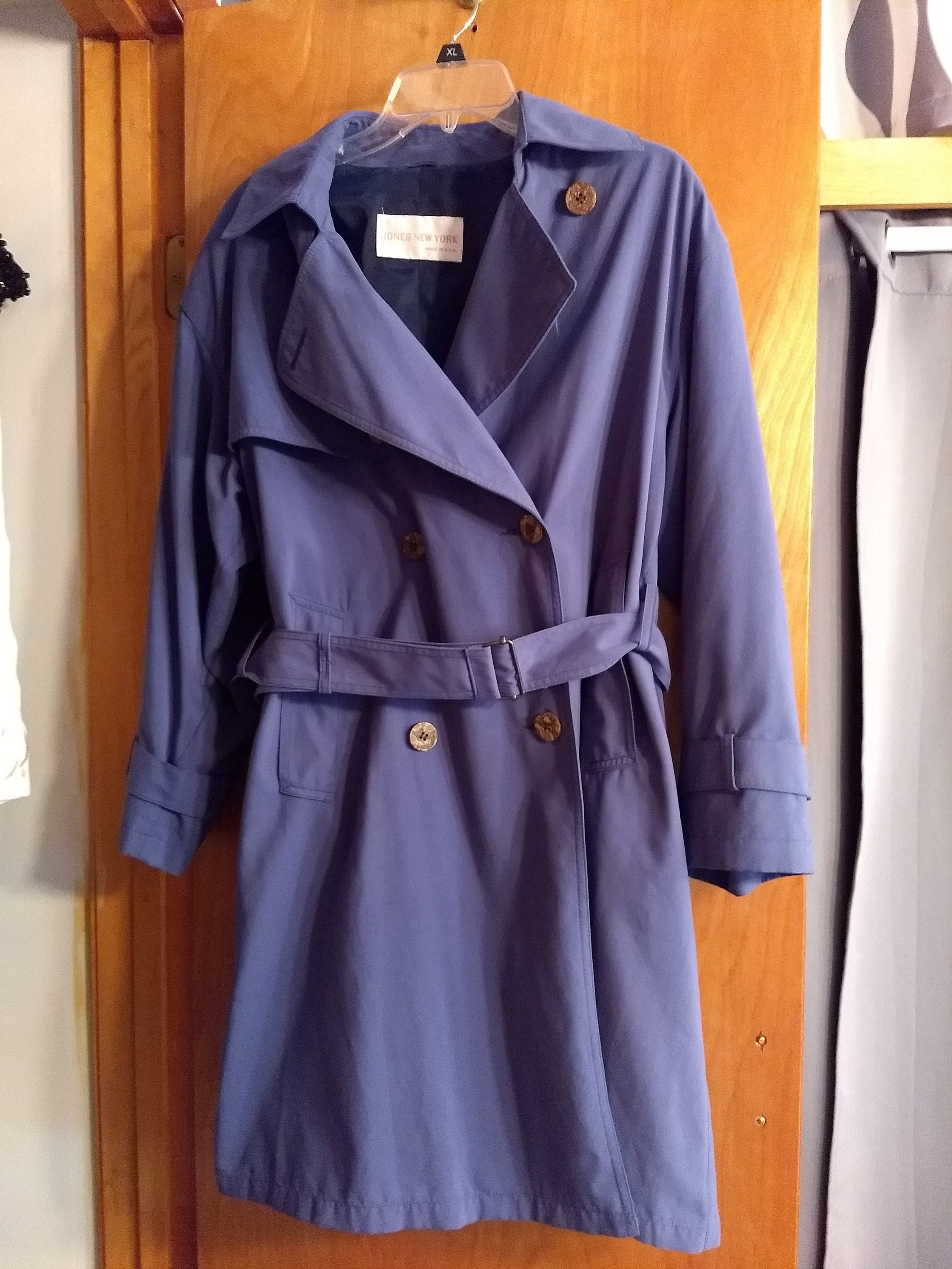 Warm Wool Coat / Autumn Blue Coat / Fall Soft Wool Coat // Annie