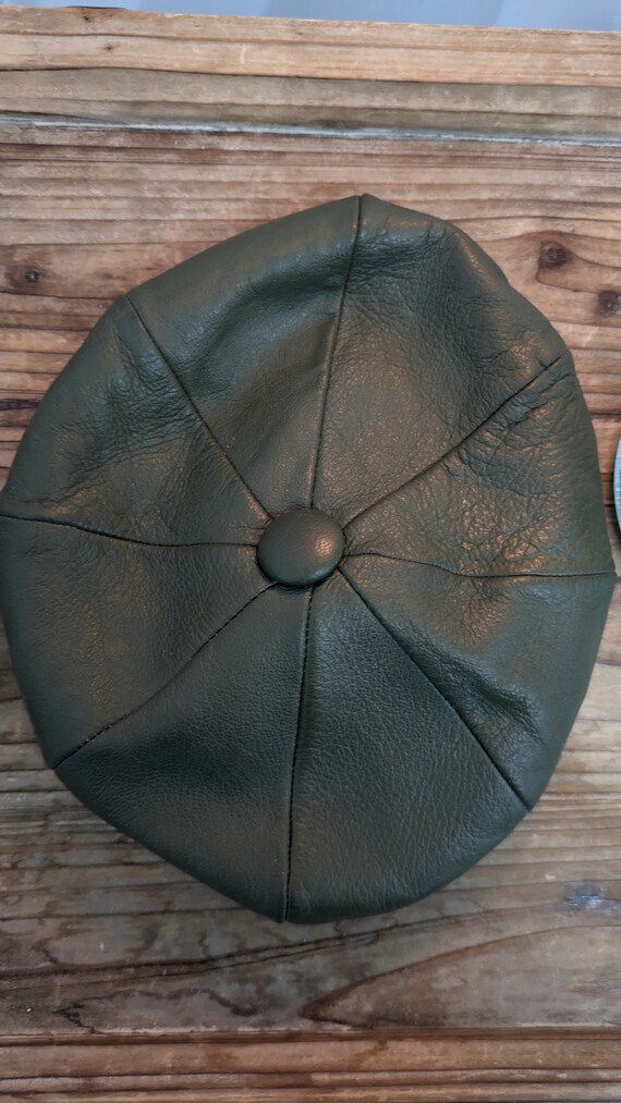 Vintage Leather Ladies Beret 1960s in excellent c… - image 2