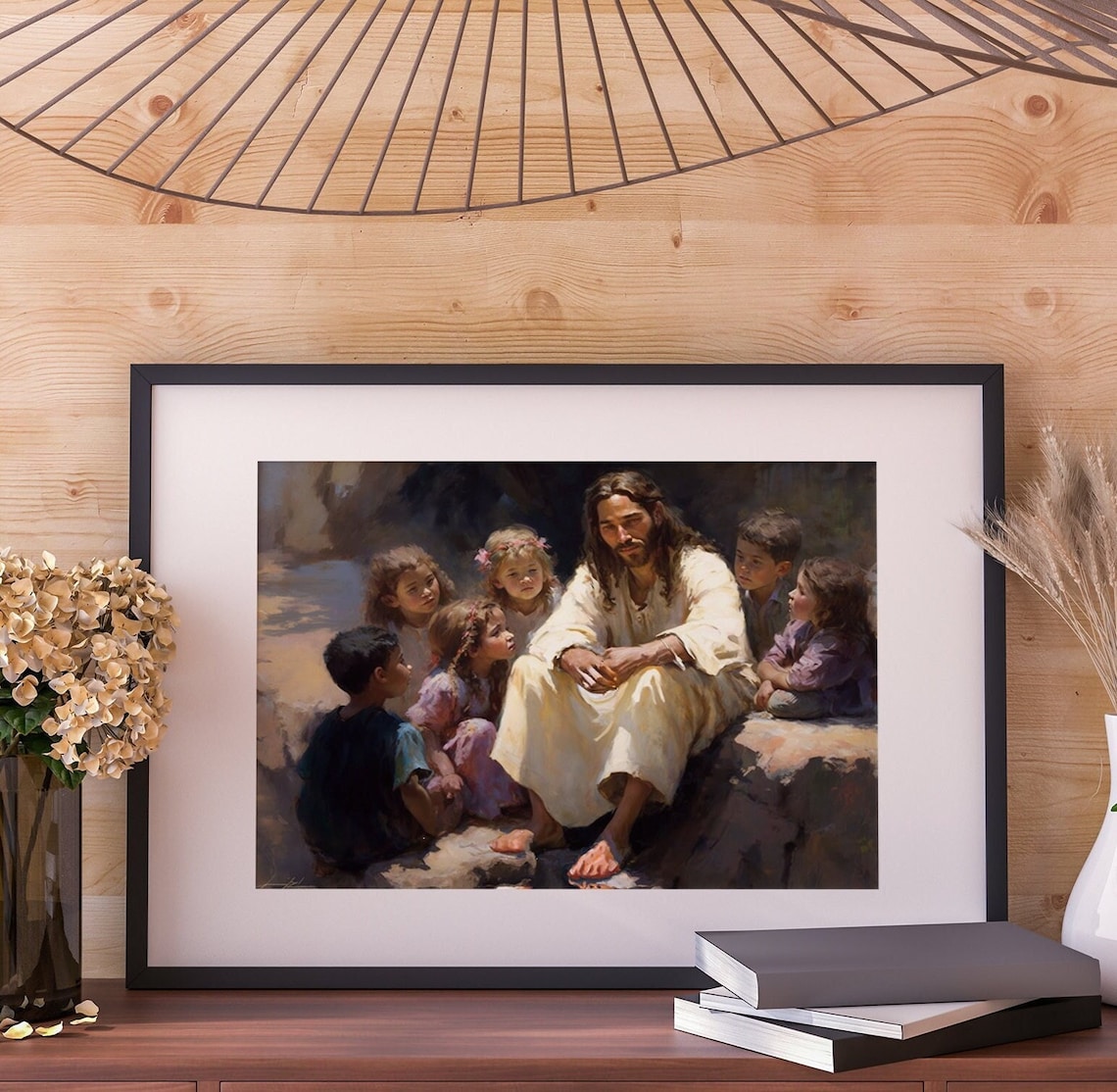 Christ Portrait, Christian Printable Wall Art, Christian Gift