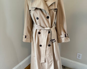 Etienne Aigner Women's Trench Coat with leather trim Size 10