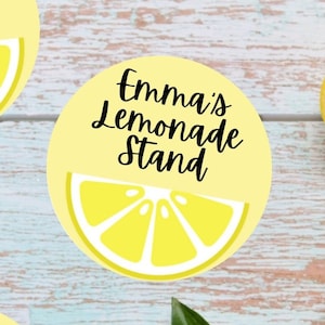 Stickers limonade : cadeau personnalisé pour enfants (téléchargement numérique)