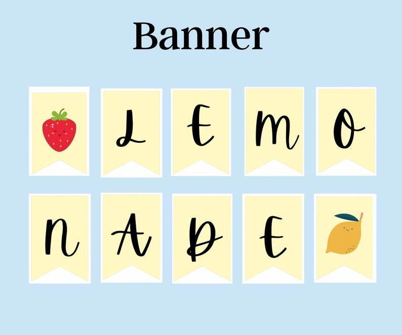 Lemonade Stand Kit With Printable Signs Flyers Banner - Etsy